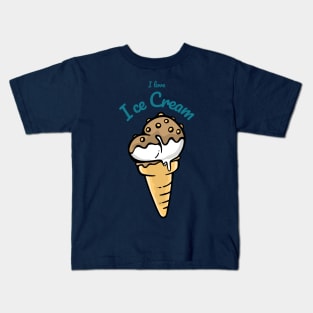 I love ice cream chocolate fudge Kids T-Shirt